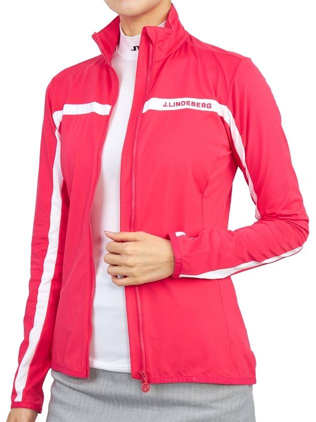 Women's Zenith Mid Layer Zip-Up Jacket Pink - J.LINDEBERG - BALAAN 7