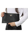 leather zipper clutch black - VIVIENNE WESTWOOD - BALAAN.