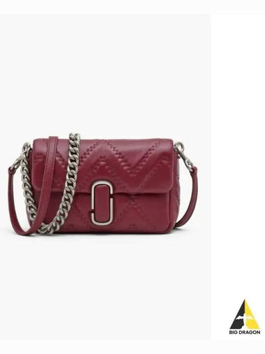 Quilted Leather J Marc Shoulder Bag Cherry MBBAW23014WIX - MARC JACOBS - BALAAN 1