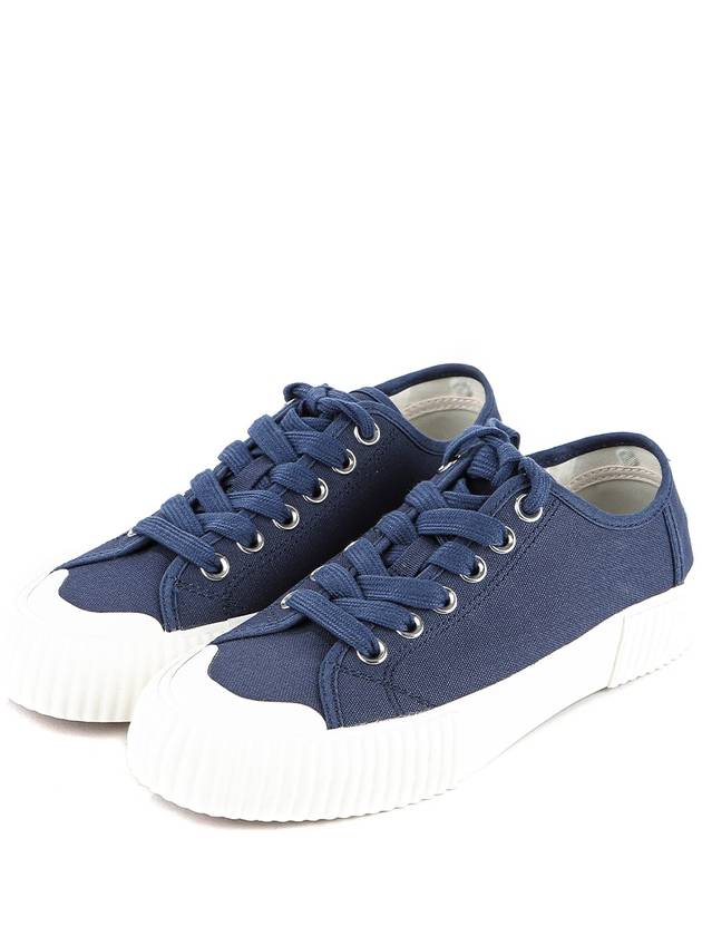 Men's Canvas Low Top Sneakers Navy - PAUL SMITH - BALAAN 2