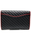 498079 Black Red Matelasse Leather GG Marmont Gold Clutch - GUCCI - BALAAN 3