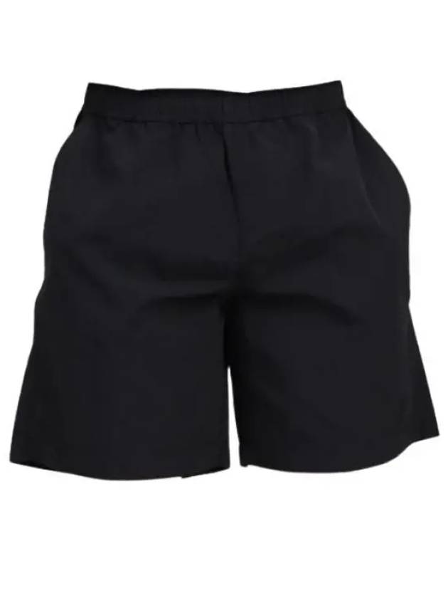 24 2C00005 597IQ 999 Matte Black Patch Logo Swim Shorts Pants - MONCLER - BALAAN 1