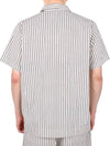 Poplin Striped Pajamas Short Sleeve Shirt SWE HS - TEKLA - BALAAN 4