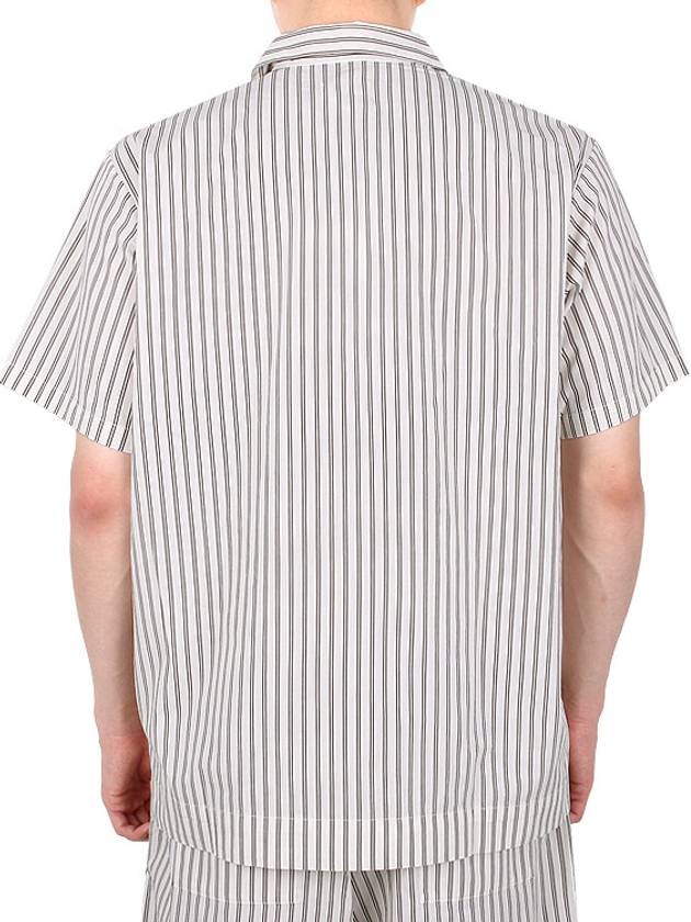 Poplin Striped Pajamas Short Sleeve Shirt SWE HS - TEKLA - BALAAN 4