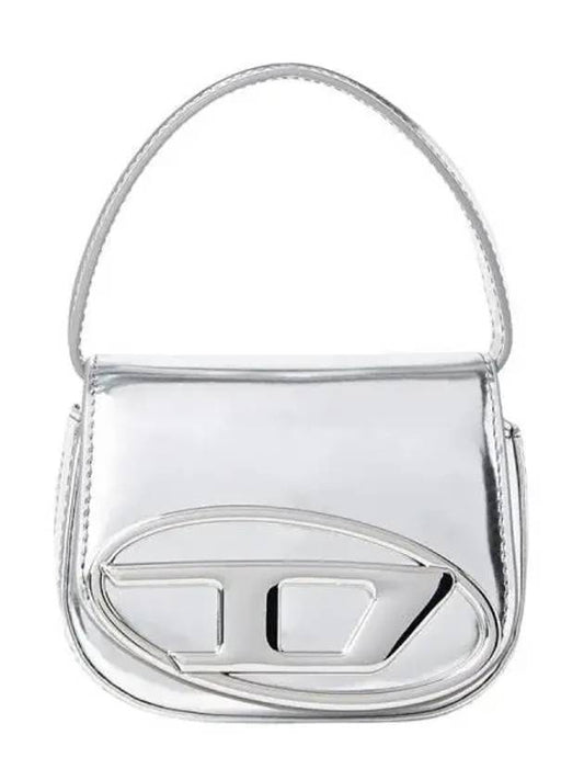 1DR Compact Mirrored Leather Shoulder Bag Silver - DIESEL - BALAAN 2