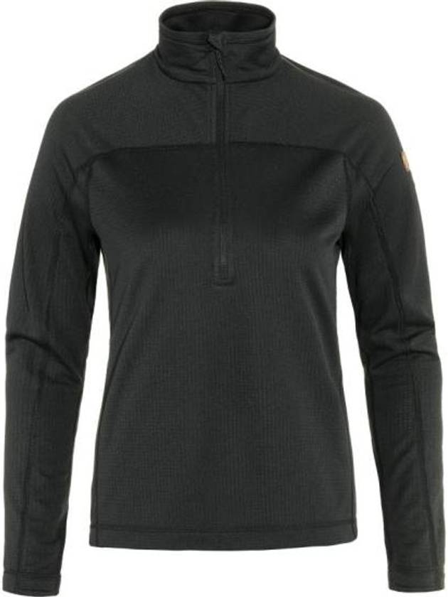 Women's Abisko Lite Fleece Half Zip Black - FJALL RAVEN - BALAAN 2