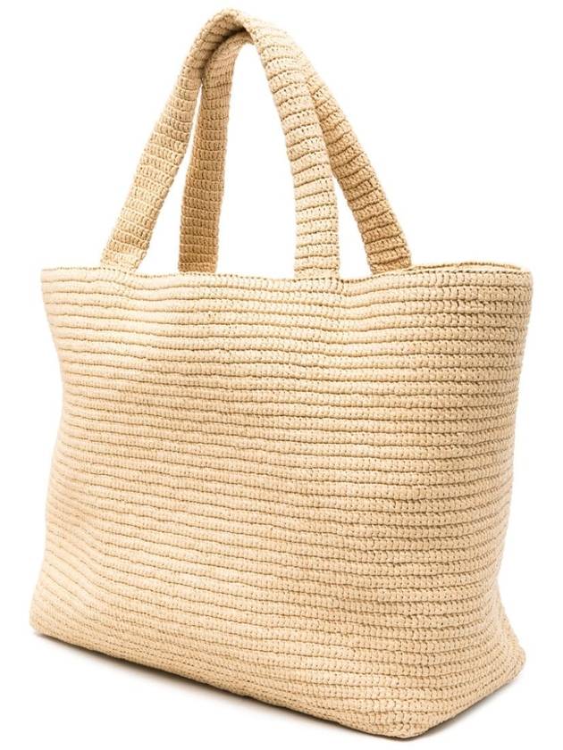 Raffia Tote Bag Beige - SAINT LAURENT - BALAAN 5