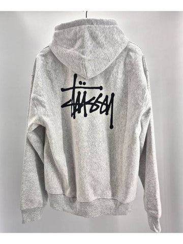 Basic Hoodie 2024 Ash Heather Stussy - STUSSY - BALAAN 1