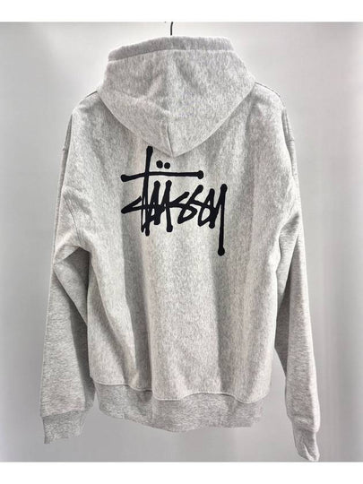 Logo Print Basic Hoodie Ash Heather - STUSSY - BALAAN 2