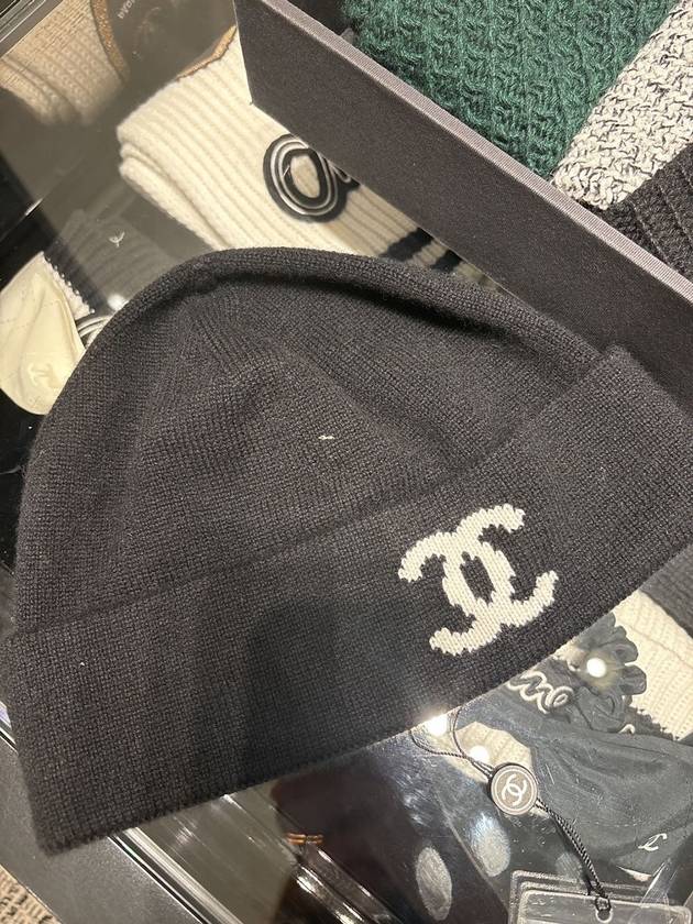 CC Logo Beanie Basic Fur Hat Women Men Unisex Black - CHANEL - BALAAN 9