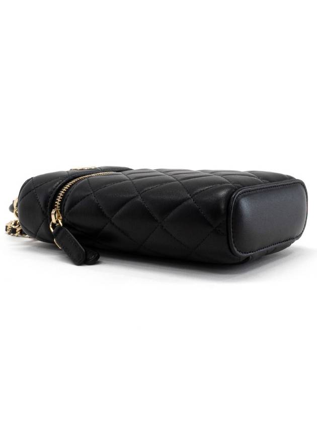 Classic Chain Cosmetic Phone Holder Vanity Bag Lambskin Black Champagne Gold AP2675 - CHANEL - BALAAN 10