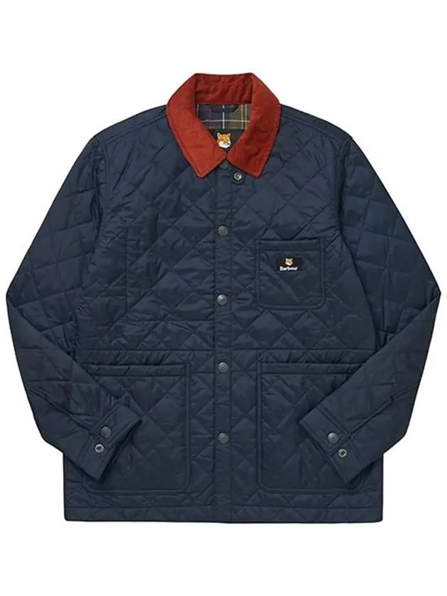 Kenning Quilting  Logo Patch Jacket Navy - BARBOUR - BALAAN 4