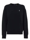 Embroidered Logo Pony Sweatshirt Black - POLO RALPH LAUREN - BALAAN 2