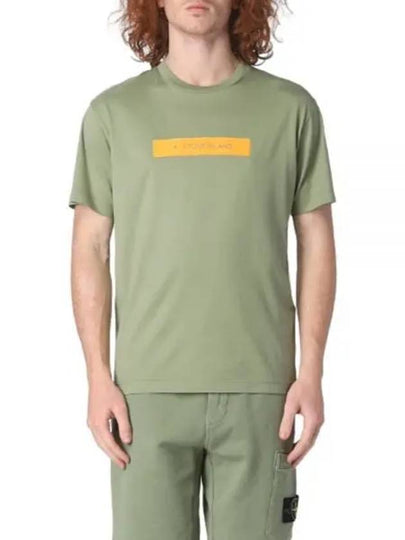 Micro Logo Print Short Sleeve T-shirt Green - STONE ISLAND - BALAAN 2