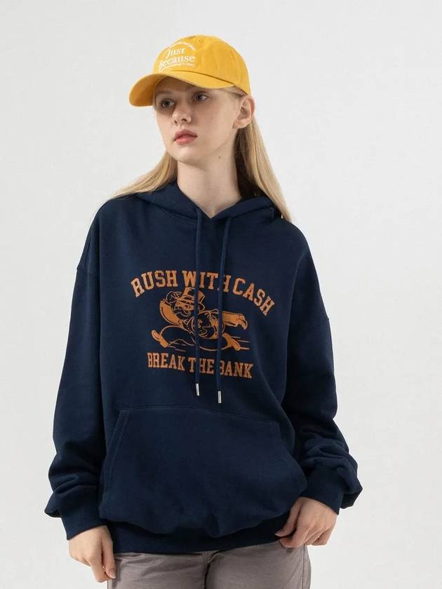 RUSH WITH CASH HOOD TEE NAVY - POLYGRAM - BALAAN 3