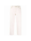 High Waist Cropped Straight Jeans White - A.P.C. - BALAAN.