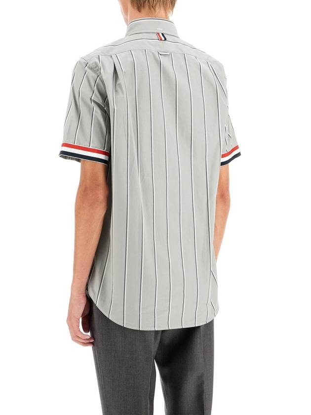 striped short-sleeved shirt - THOM BROWNE - BALAAN 3