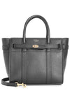 Bayswater Zipped Mini Classic Grain Tote Bag Black - MULBERRY - BALAAN 1