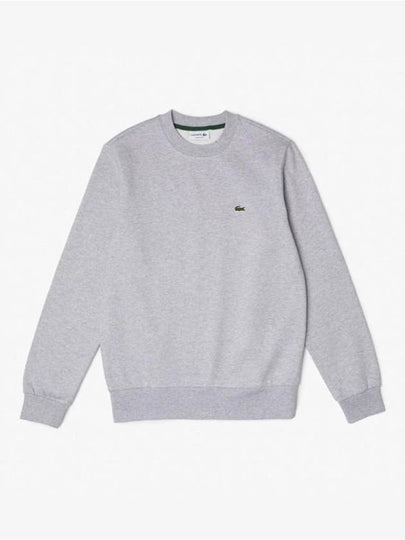 Logo Patch Crewneck Sweatshirt Grey - LACOSTE - BALAAN 2