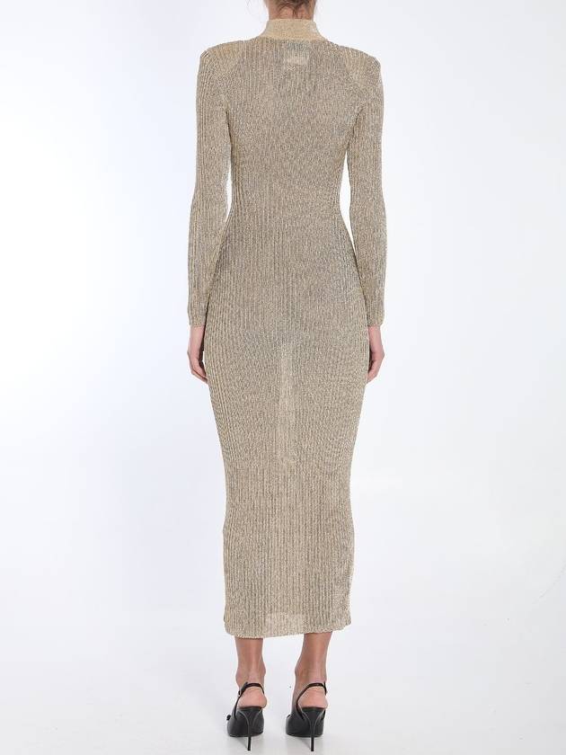 Gold knit maxi dress - SELF PORTRAIT - BALAAN 4