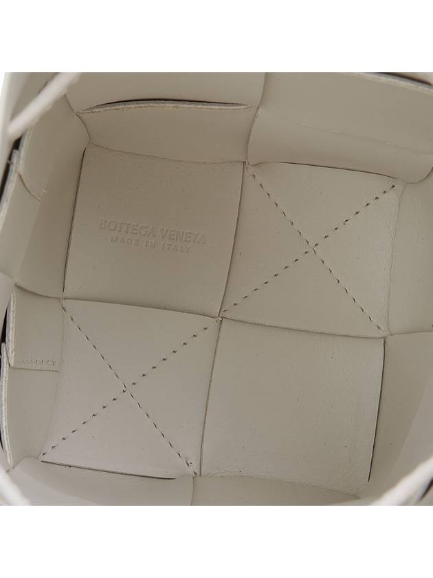 Cassette Intrecciato Mini Bucket Bag White - BOTTEGA VENETA - BALAAN 11