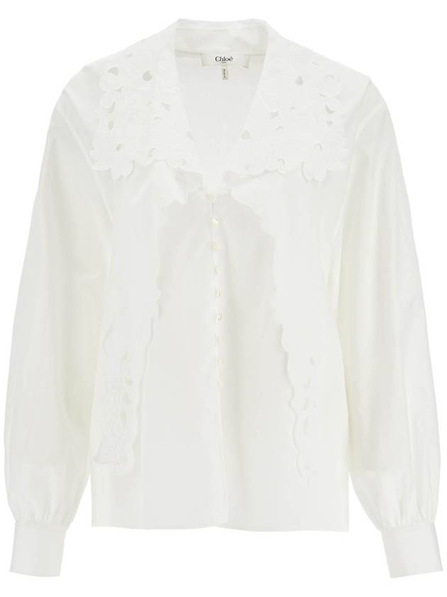 embroidered blouse with bow - CHLOE - BALAAN 1