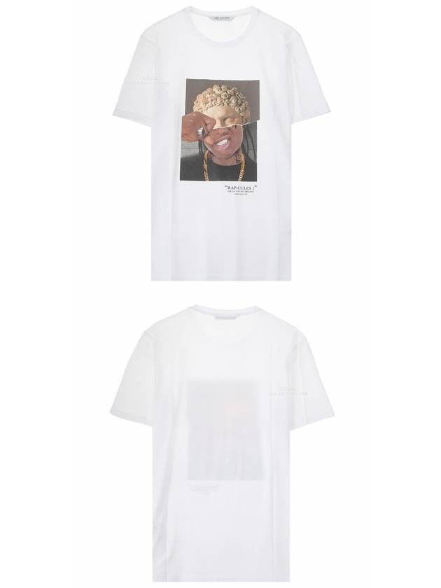 Wrap Curls 1 Print Short Sleeve T-Shirt White - NEIL BARRETT - BALAAN 6