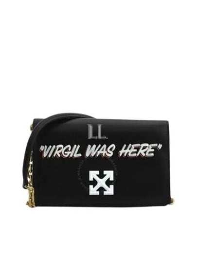 Logo Leather Shoulder Bag Black - OFF WHITE - BALAAN 2