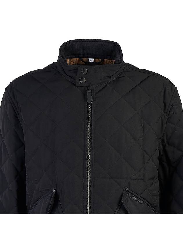 Diamond Quilted Thermoregulated Jacket Black - BURBERRY - BALAAN 5