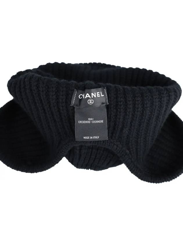 Coco Neju CC Logo Cashmere Trapper Hat AAA448 - CHANEL - BALAAN 4