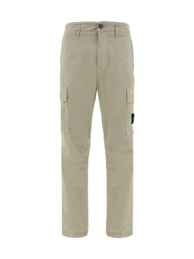 Compass Badge Gabardine Cargo Straight Pants Beige - STONE ISLAND - BALAAN 1