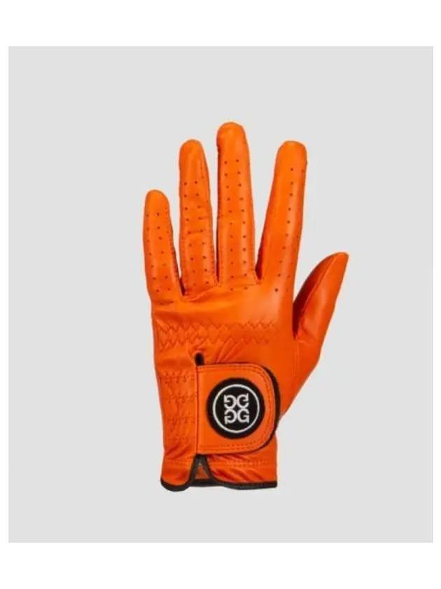 Circle GS Logo Leather Golf Gloves Tangerine - G/FORE - BALAAN 2