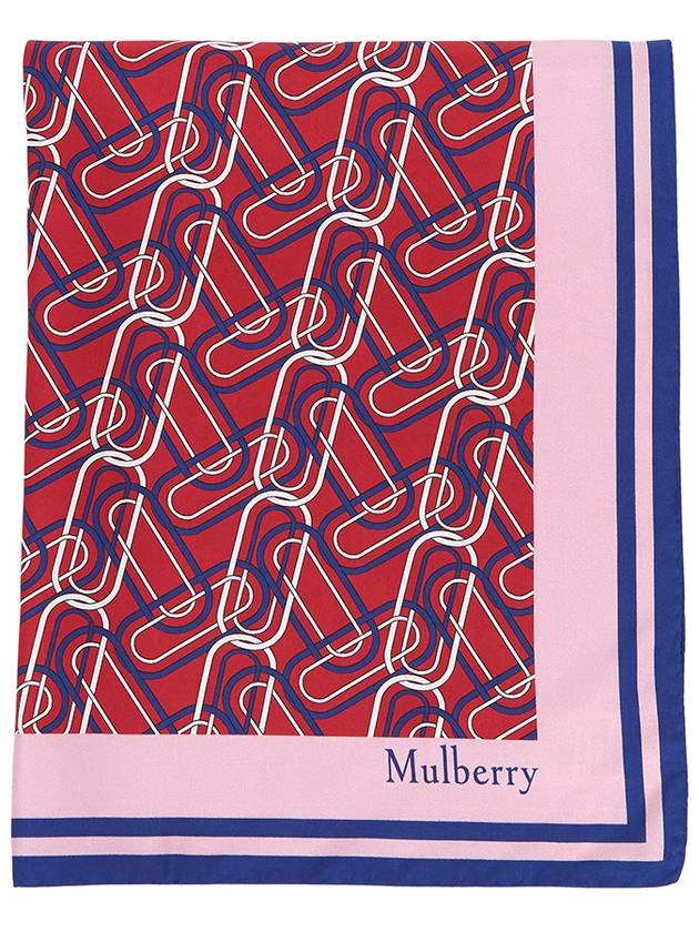 Women's Softie Chain Square Scarf Red - MULBERRY - BALAAN 2