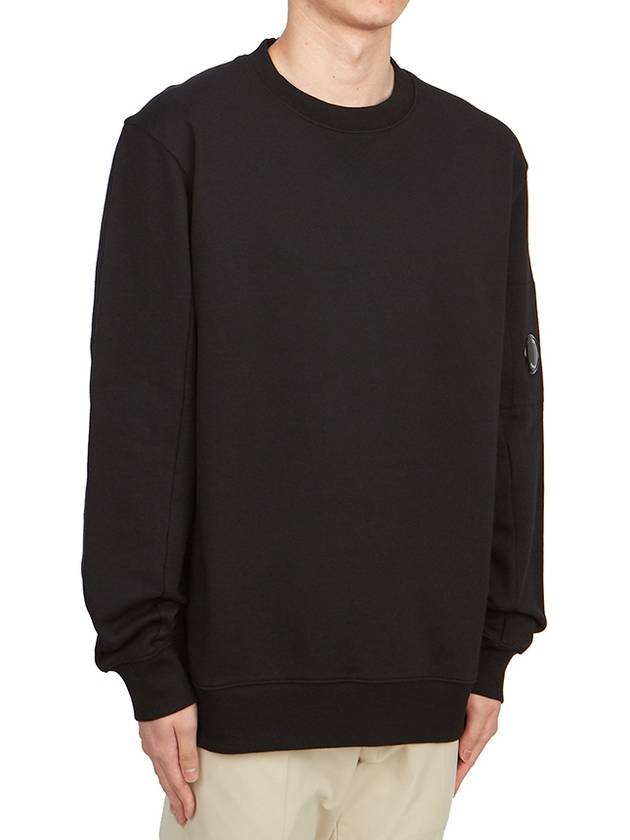 Diagonal Raised Fleece Sweatshirt Black - CP COMPANY - BALAAN 4