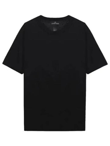 Shadow Back Graphic Print Short Sleeve T-Shirt Black - STONE ISLAND - BALAAN 1