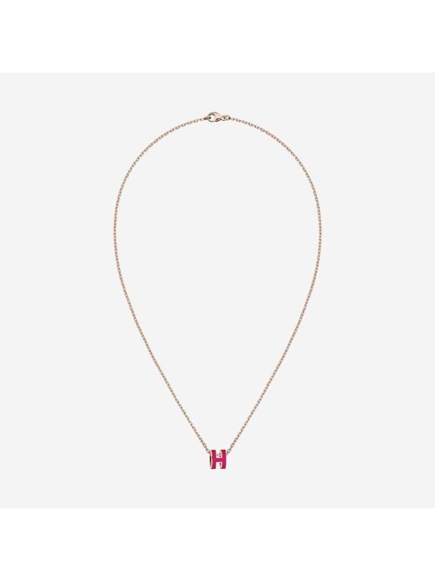 Mini Pop H Pendant Necklace Rose Gold - HERMES - BALAAN 1