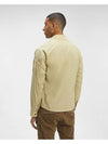 Chrome-R Zip-Up Over Long Sleeve Shirt Beige - CP COMPANY - BALAAN 8