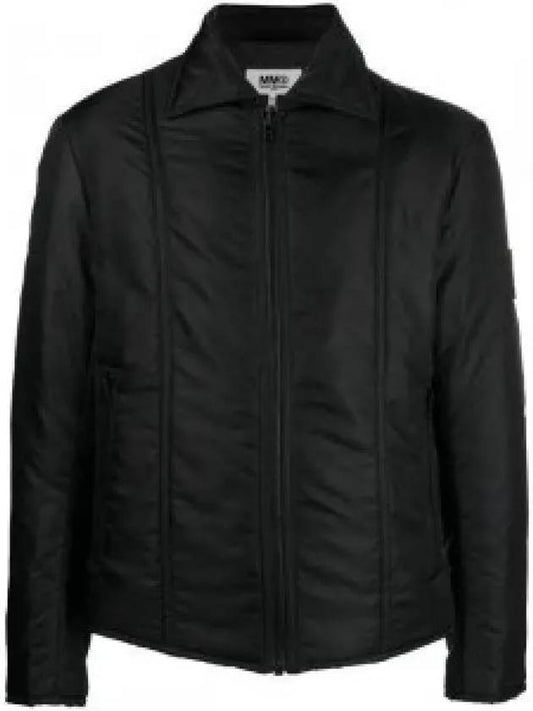 Contrast Stitch Zip-Up Jacket Black - MAISON MARGIELA - BALAAN 2