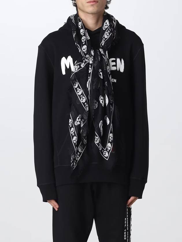 Alexander McQueen Black Skull Print Scarf - ALEXANDER MCQUEEN - BALAAN 6