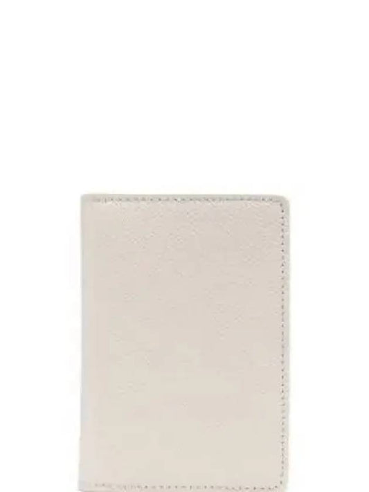 Stitched Bi-Fold Leather Card Wallet Grey - MAISON MARGIELA - BALAAN 2