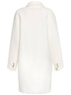 Single Wool Shearling Coat White - BOTTEGA VENETA - BALAAN 3