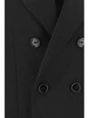 Double Breasted Smoking Jacket Black - AMI - BALAAN 4