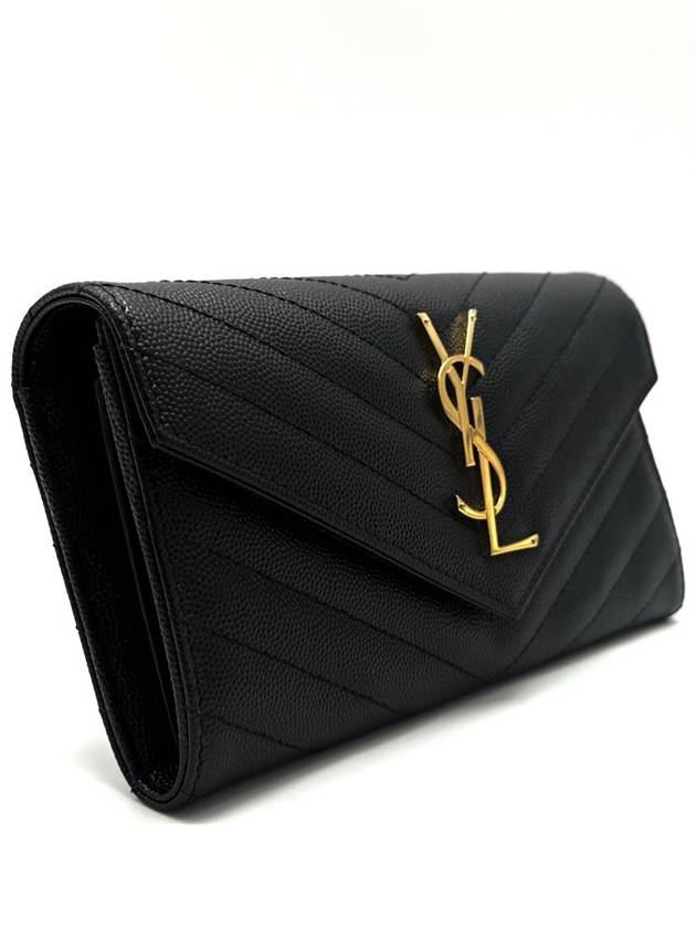 Grande Poudre Matelasse Envelope Flap Long Wallet 372264 - SAINT LAURENT - BALAAN 4