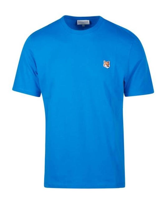 Fox Head Patch Classic Short Sleeve T-Shirt Enamel Blue - MAISON KITSUNE - BALAAN 1