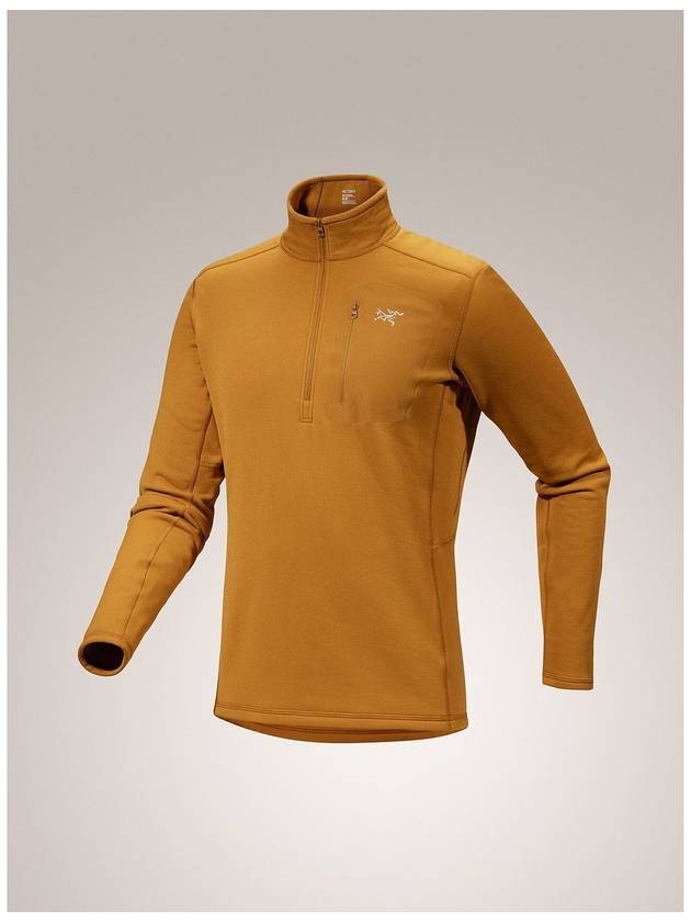 Men's Rho Heavyweight Zip Neck Long Sleeve T-Shirt Yellow - ARC'TERYX - BALAAN 2