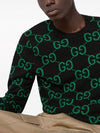 GG Wool Jacquard Knit Top Black Green - GUCCI - BALAAN 4