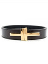 T Buckle Belt 30MM Dark Brown· - TOM FORD - BALAAN 1