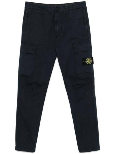 Supima Cotton Twill Stretch Straight Pants Navy - STONE ISLAND - BALAAN 2