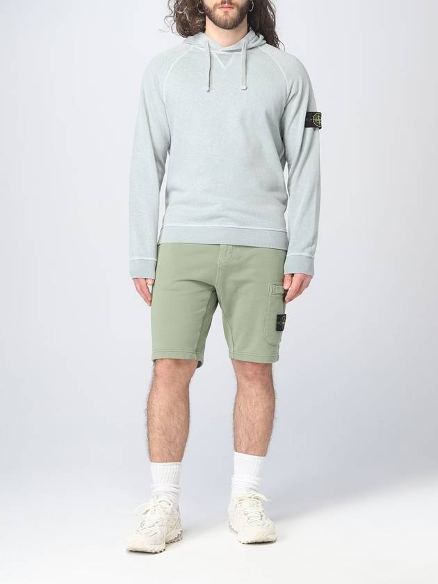 Men's Waffen Patch OLD Treatment Cotton Hoodie Sky Blue - STONE ISLAND - BALAAN 4