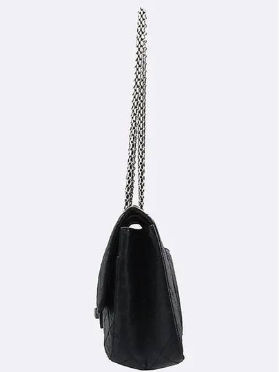 A37590 Vintage Black 2 55 Maxi Silver Chain Flap Shoulder Bag - CHANEL - BALAAN 2